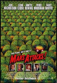 3g0859 MARS ATTACKS! int'l advance 1sh 1996 directed by Tim Burton, great image of brainy aliens!