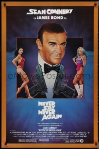 3g0872 NEVER SAY NEVER AGAIN 1sh 1983 art of Sean Connery as James Bond 007 by Obrero!