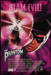 3g0885 PHANTOM advance 1sh 1996 Lee Falk, masked hero Billy Zane in the title role, slam evil!