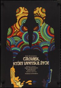 3g0085 MANDEN DER TAENKTE TING Polish 23x33 1970 colorful Neugebauer silhouette art!
