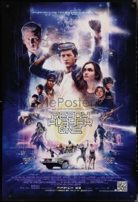 3g0906 READY PLAYER ONE advance DS 1sh 2018 Steven Spielberg, cast montage by Paul Shipper!