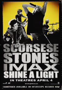 3g0929 SHINE A LIGHT teaser 1sh 2008 Scorsese's Rolling Stones documentary, cool color image!