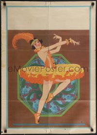 3g0490 DIXIE VAUDEVILLE SHOW TALKIES 20x28 special poster 1920s art of sexy dancing ballerina!