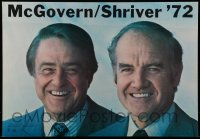 3g0399 GEORGE MCGOVERN/SARGENT SHRIVER 14x21 political campaign 1972 bugged & beaten by Nixon!