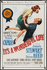 3g0497 IT'S A WONDERFUL LIFE 24x36 video poster R1986 Frank Capra, James Stewart & Donna Reed!