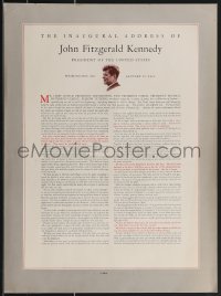 3g0498 JOHN F. KENNEDY 15x21 special poster 1961 the U.S. President's inaugural address!