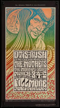 3g0434 OTIS RUSH/MOTHERS OF INVENTION/MORNING GLORY 1st printing 12x22 music poster 1967 Wilson art!