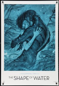 3g0507 SHAPE OF WATER heavy stock 27x40 special poster 2017 Guillermo del Toro, best James Jean art!