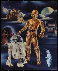 3g0512 STAR WARS 19x23 special poster 1978 Goldammer art, Procter & Gamble tie-in, droids!