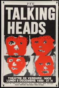 3g0437 TALKING HEADS vertical 32x47 French music poster 1980 Remain In Light, wild images of faces!