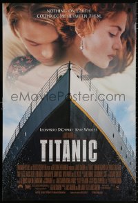 3g0976 TITANIC DS 1sh 1997 star-crossed Leonardo DiCaprio, Kate Winslet, directed by James Cameron!