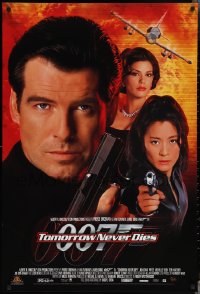 3g0414 TOMORROW NEVER DIES 27x40 video poster 1997 Pierce Brosnan as Bond, Yeoh, sexy Teri Hatcher!