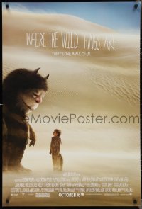 3g1014 WHERE THE WILD THINGS ARE advance DS 1sh 2009 Spike Jonze, cool image of monster & little boy