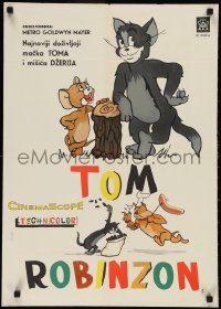3g0120 TOM ROBINZON Yugoslavian 20x28 1960s MGM cartoon, cool different images of the characters!
