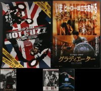 3h0704 LOT OF 13 UNFOLDED JAPANESE B2 POSTERS 1970s-2000s a variety of cool movie images!