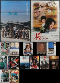 3h0698 LOT OF 19 MOSTLY UNFOLDED JAPANESE B2 POSTERS 1980s-2000s a variety of cool movie images!