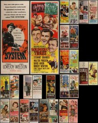 3h0574 LOT OF 27 FORMERLY FOLDED INSERTS 1940s-1950s great images from a variety of movies!