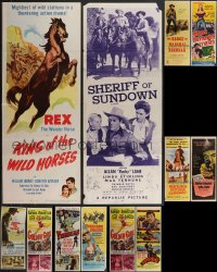3h0583 LOT OF 18 FORMERLY FOLDED COWBOY WESTERN INSERTS 1950s-1970s a variety of movie images!