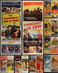 3h0585 LOT OF 16 FORMERLY FOLDED COWBOY WESTERN INSERTS 1940s-1950s a variety of movie images!