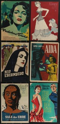 3h0423 LOT OF 6 UNFOLDED 8x12 EAST GERMAN MOVIE POSTERS 1950s a variety of cool different images!