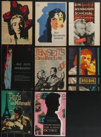 3h0421 LOT OF 8 UNFOLDED 8x12 EAST GERMAN MOVIE POSTERS 1950s a variety of cool different images!