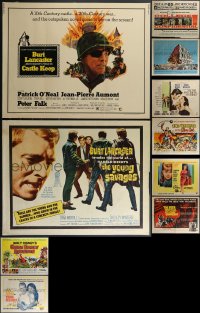 3h0663 LOT OF 16 UNFOLDED & FORMERLY FOLDED 1960S HALF-SHEETS 1960s a variety of cool movie images!