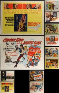 3h0664 LOT OF 16 MOSTLY UNFOLDED 1950S HALF-SHEETS 1950s great images from a variety of movies!