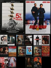 3h0686 LOT OF 18 FORMERLY FOLDED FRENCH 15X21 POSTERS 1970s-2000s a variety of cool movie images!
