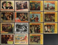 3h0244 LOT OF 15 LOBBY CARDS 1940s-1950s great images from a variety of different movies!