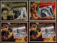 3h0118 LOT OF 4 R90S MEXICAN LOBBY CARDS R1990s Frankenstein, Earth vs the Flying Saucers, GWTW!