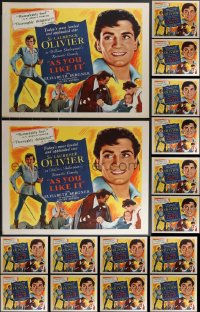 3h0660 LOT OF 24 UNFOLDED AS YOU LIKE IT R49 HALF-SHEETS R1949 Laurence Olivier & Shakespeare!