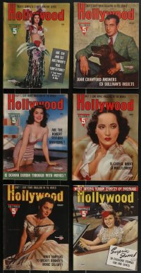 3h0314 LOT OF 6 HOLLYWOOD 1941 MOVIE MAGAZINES 1941 filled with great images & articles!