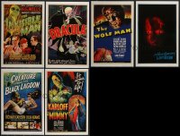 3h0046 LOT OF 6 UNIVERSAL MASTERPRINTS 2001 all the best horror movies including Dracula & Mummy!