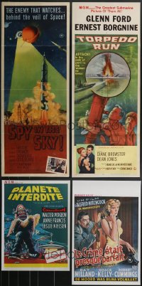 3h0592 LOT OF 2 FORMERLY FOLDED INSERTS & 2 UNFOLDED BELGIAN REPRODUCTION POSTERS 1950s-1980s
