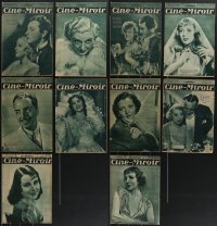 3h0318 LOT OF 5 CINE-MIRROR FRENCH MOVIE MAGAZINES 1930s great images & information!