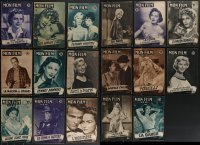3h0273 LOT OF 17 MON FILM FRENCH MOVIE MAGAZINES 1940s-1950s great images & information!