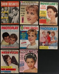 3h0308 LOT OF 8 1950S MOVIE MAGAZINES 1950s filled with great images & articles, cool covers!