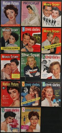3h0282 LOT OF 14 1950-1952 MOVIE MAGAZINES 1950s-1952 filled with great images & articles!