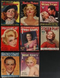 3h0309 LOT OF 8 1930S MOVIE MAGAZINES 1930s cool covers + filled with great images & articles!