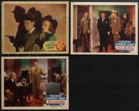 3h0256 LOT OF 3 CHARLIE CHAN LOBBY CARDS 1940s The Chinese Ring & Docks of New Orleans!