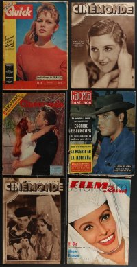 3h0050 LOT OF 17 NON-US MOVIE MAGAZINES 1930s-1960s filled with great images & information!
