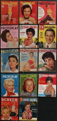 3h0281 LOT OF 14 1953-1954 MOVIE MAGAZINES 1953-1954 filled with great images & articles!