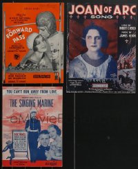 3h0426 LOT OF 3 SHEET MUSIC 1920s-1930s Joan of Arc, The Singing Marine, The Forward Pass!