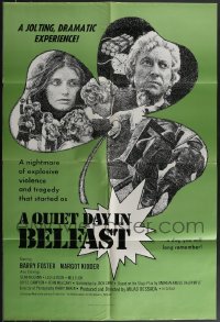 3h0216 LOT OF 5 FOLDED QUIET DAY IN BELFAST ONE-SHEETS 1974 Barry Foster, Margot Kidder!
