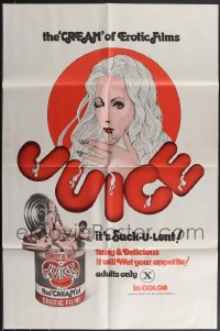 3h0213 LOT OF 7 FOLDED JUICE ONE-SHEETS 1973 the cream of erotic films, it's suck-u-lent!