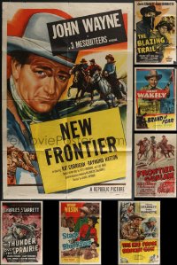 3h0209 LOT OF 9 FOLDED B-COWBOY WESTERN ONE-SHEETS 1940s-1950s great images from several movies!