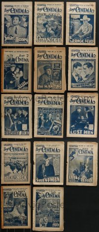 3h0279 LOT OF 14 BOY'S CINEMA ENGLISH MOVIE MAGAZINES 1930s filled with great images & articles!