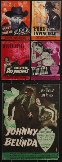 3h0419 LOT OF 5 UNCUT FRENCH PRESSBOOKS 1950s a variety of great movies, include poster images!