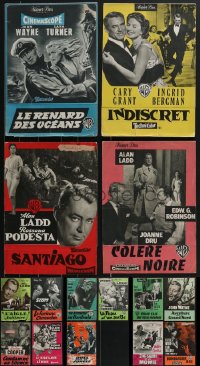 3h0416 LOT OF 15 UNCUT FRENCH PRESSBOOKS 1950s a variety of great movies, include poster images!