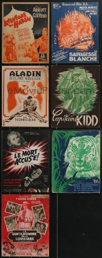 3h0418 LOT OF 7 UNCUT FRENCH PRESSBOOKS 1940s-1950s great movies but no poster images!